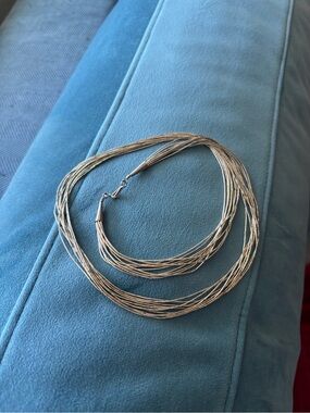 Vintage Southwest Sterling Silver Liquid Silver Necklace